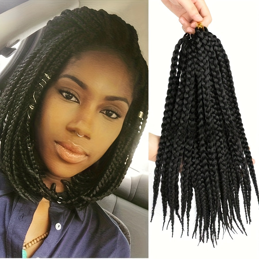3pcs Thick Braided Ponytail Extensions - Handmade Twisted Crochet, 200% Density for Fluffy Texture, Everyday Wear with Personality, Easy to Unlock Street Style Fashion!