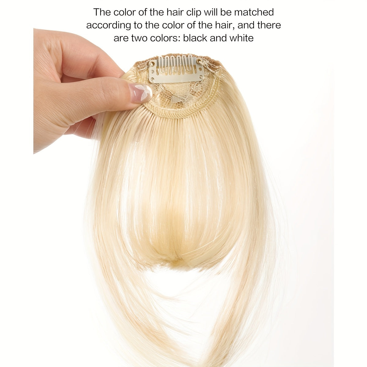 1pc Clip In Bangs Front Neat Bangs Hairpiece Synthetic Fake False Hair Piece Bangs Hairpiece Clip In Hair Extensions for Women Girls Black Brown Golden Gray Heat Resistant Suitable for Daily Wear Cosplay Music Festivals Parties Holidays