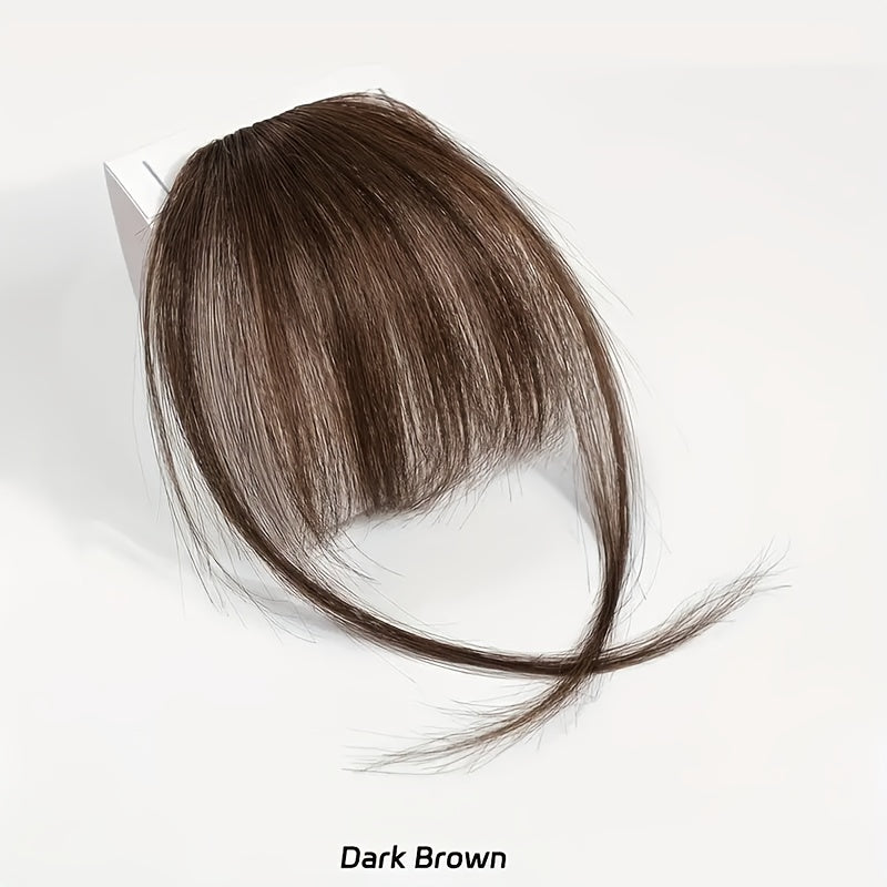 1pc Clip-In Hair Bangs for Women - Natural Look, Loose Waves, Multi-Color Options, High-Temperature Fiber, Versatile Style Accessory for All Hair Types