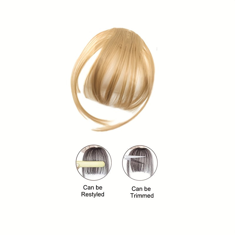 Hair Accessory Featuring Sideburns And Bangs, Wig with Clip-On Fringes, Everyday Clip for Women with Faux Bangs