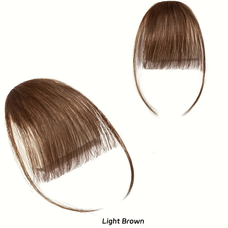 1pc Clip-In Hair Bangs for Women - Natural Look, Loose Waves, Multi-Color Options, High-Temperature Fiber, Versatile Style Accessory for All Hair Types