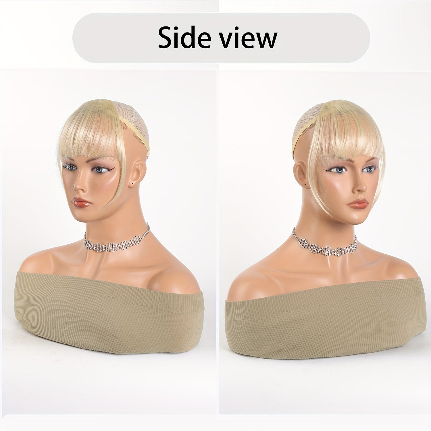 Women's Straight Synthetic Clip-In Hair Bangs Extension, Natural-Looking Air Fringe Hairpiece, Invisible Clip Hair Accessories for All - 7.5g Basics Style