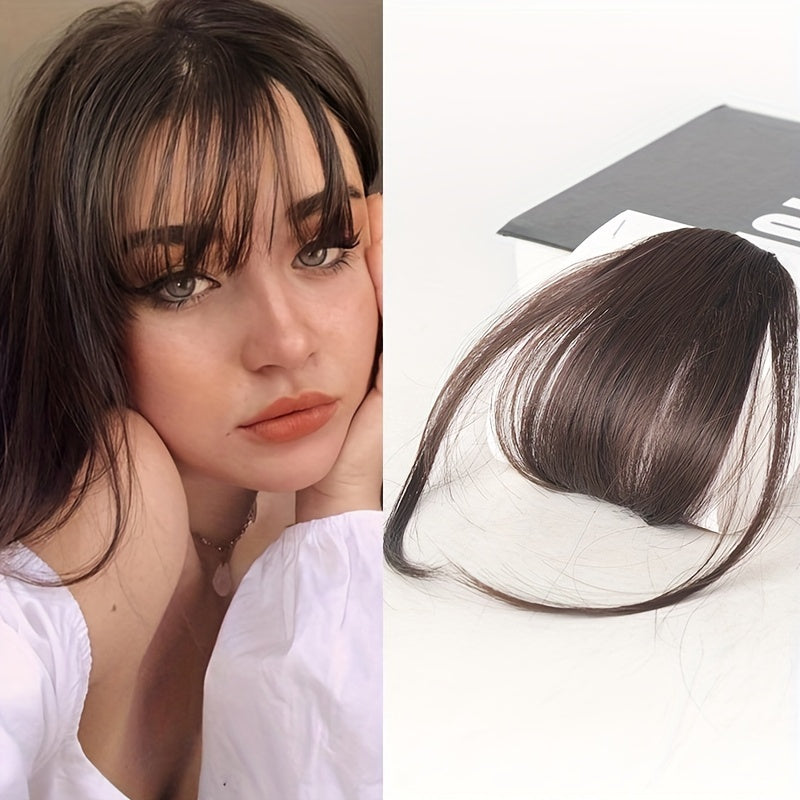 Clip-In Synthetic Bangs Wig - Natural Looking Straight Hair Fringe for Women, High-Temperature Fiber, Ideal for Cosplay and Parties, Cosplay Accessory|Clipon Fringe|Realistic Hairline, Wig Accessories