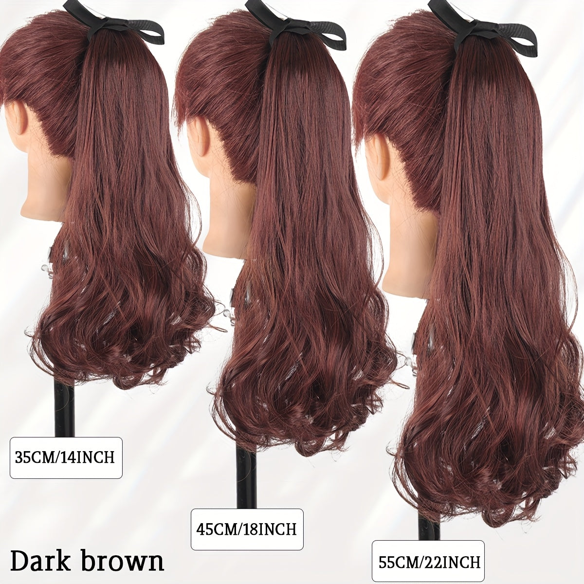 A Wavy Hairpiece with a Braided Design That Naturally Curls Around a Woman'S Ponytail.