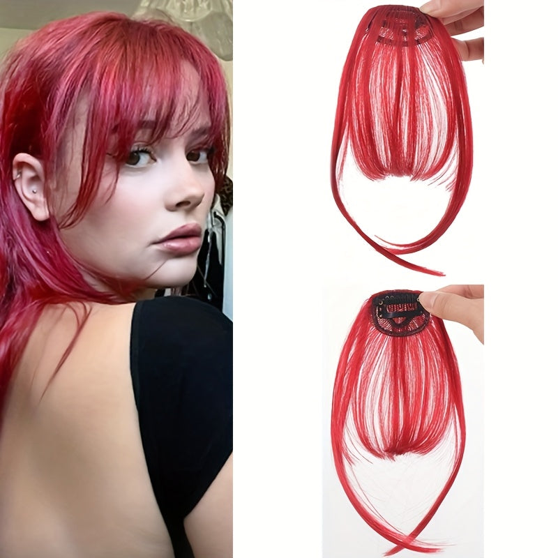 Hair Accessory Featuring Sideburns And Bangs, Wig with Clip-On Fringes, Everyday Clip for Women with Faux Bangs