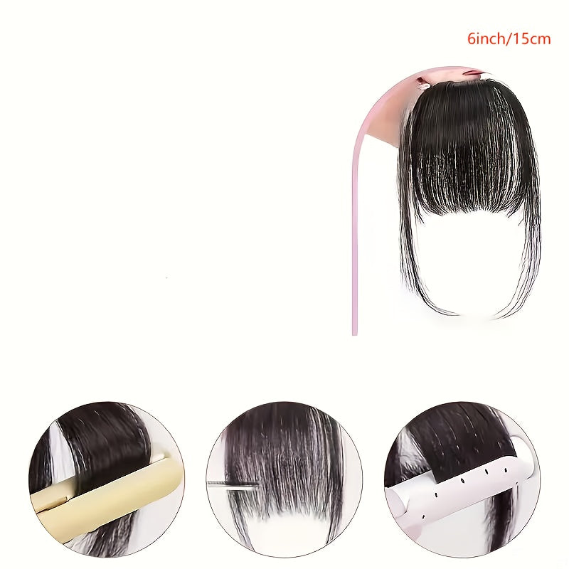 1pc Clip-In Hair Bangs for Women - Natural Look, Loose Waves, Multi-Color Options, High-Temperature Fiber, Versatile Style Accessory for All Hair Types