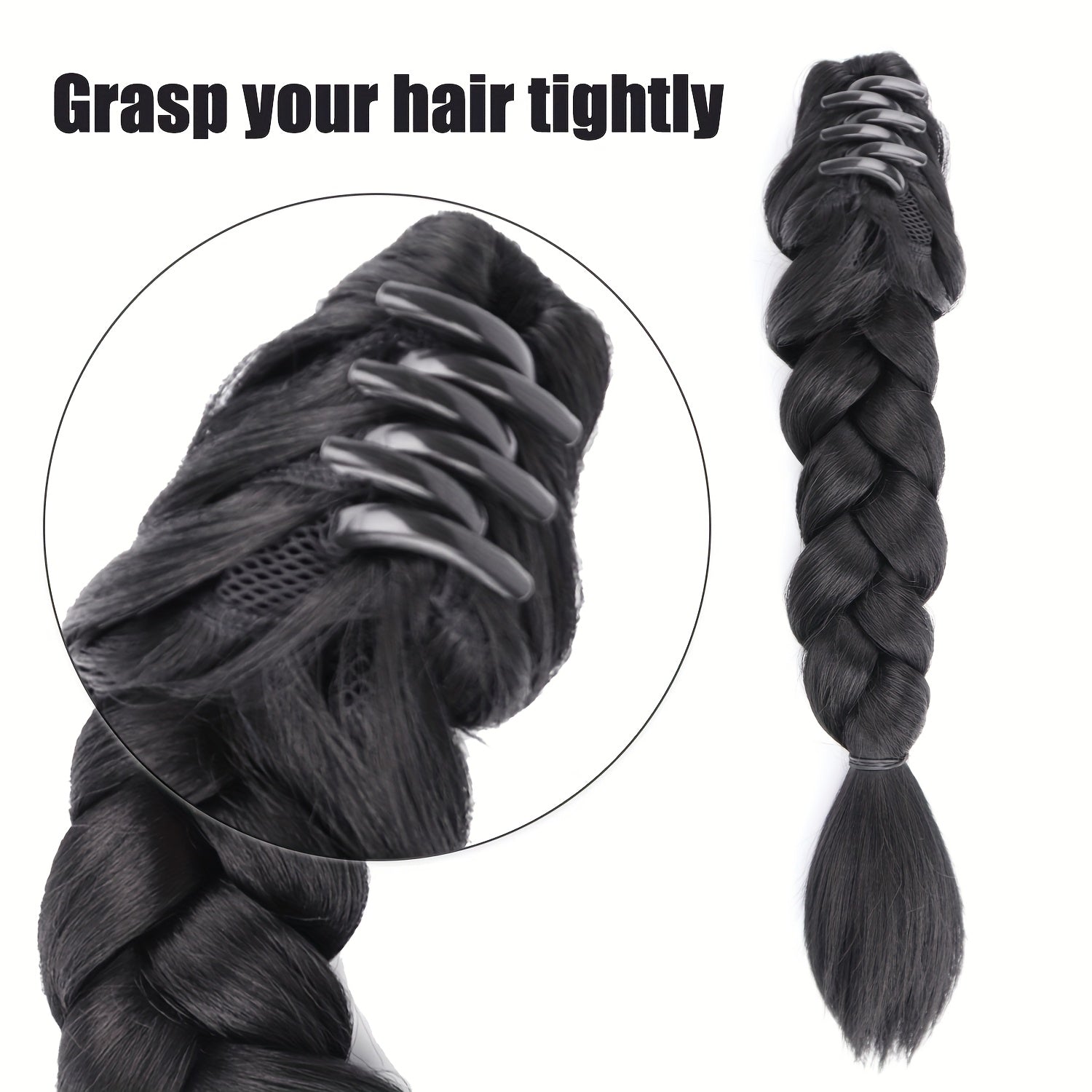 Braided Ponytail Extension Claw Clip Ponytail Synthetic Extension Halloween