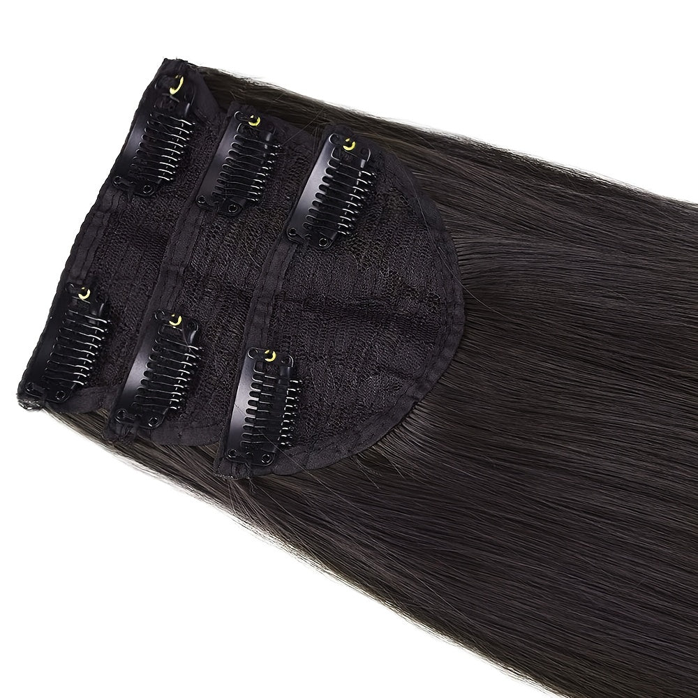 [Thick Long Hair Extensions] 3Pcs Thick Long Straight Set Clip in on Hair Extensions for Women Girls