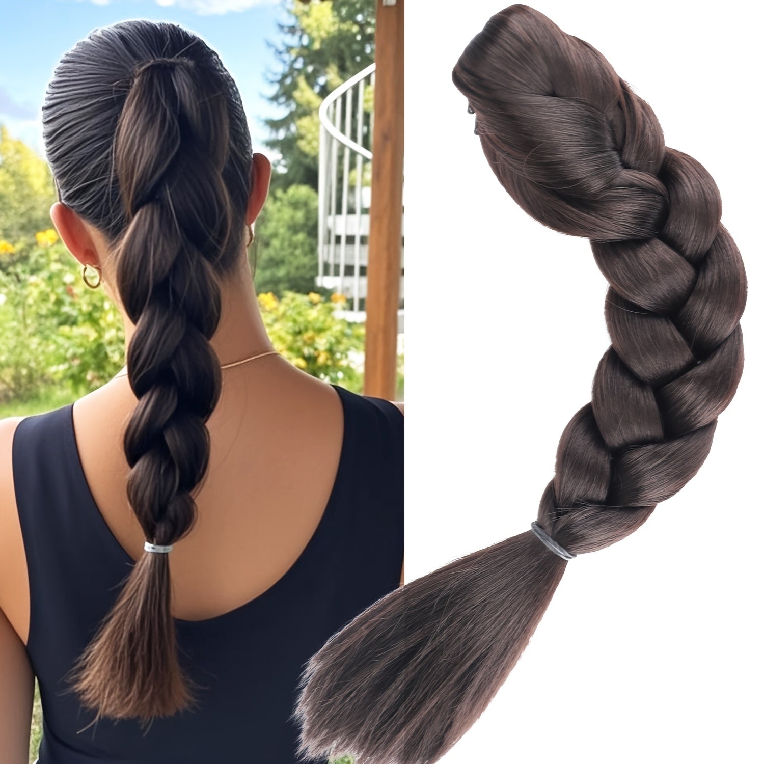 Braided Ponytail Extension Claw Clip Ponytail Synthetic Extension Halloween