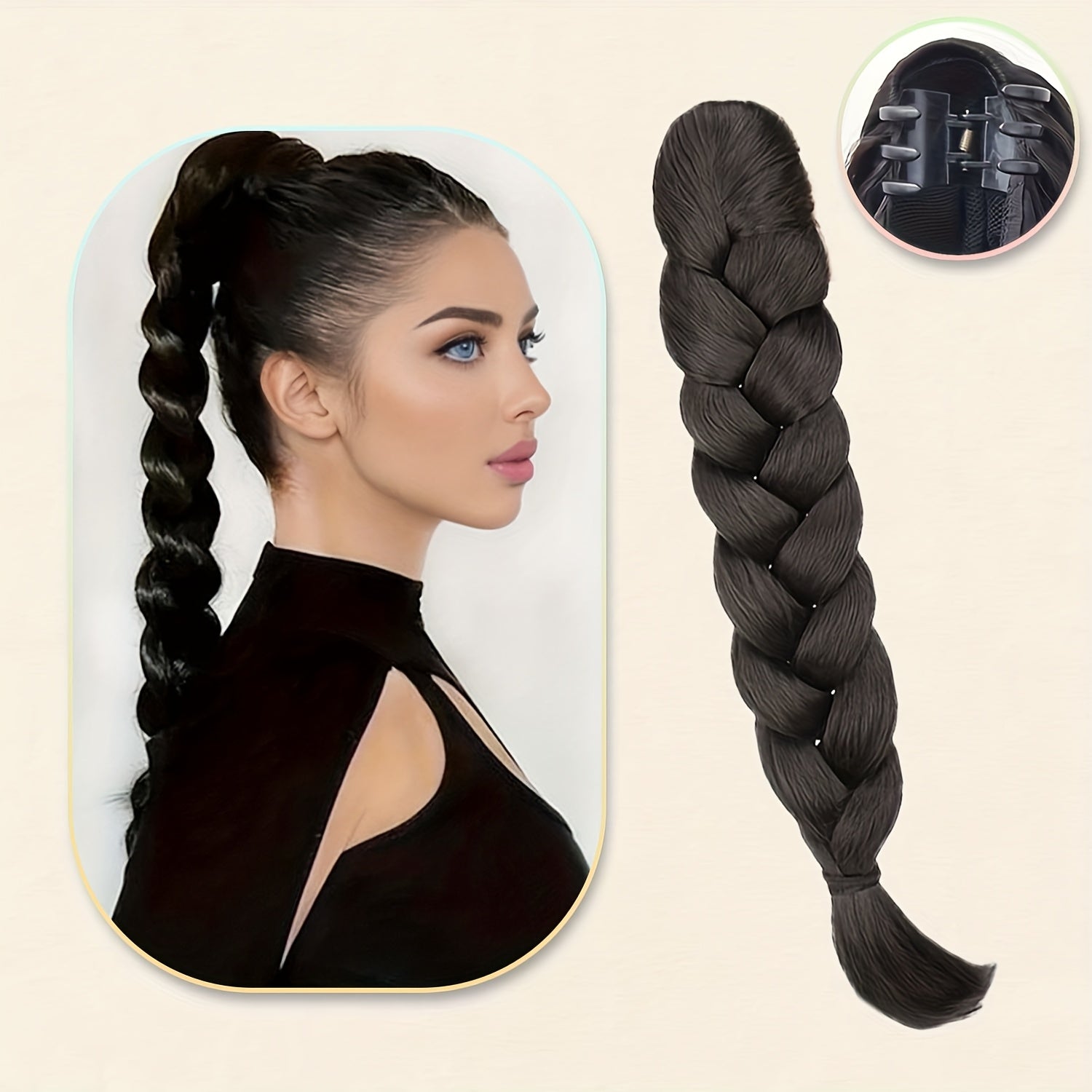 Elegant Claw-Clamp Ponytail Extension - Versatile Loose Curly Hairpiece for Women, Perfect for Parties, Weddings & Casual Attire, High-Quality Heat-Resistant Fiber, Available in Black, Brown & More Shades, Ponytail Hair Extensions