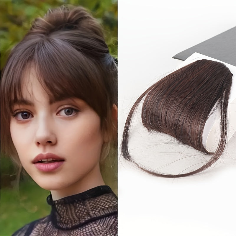 Clip-In Synthetic Bangs Wig - Natural Looking Straight Hair Fringe for Women, High-Temperature Fiber, Ideal for Cosplay and Parties, Cosplay Accessory|Clipon Fringe|Realistic Hairline, Wig Accessories