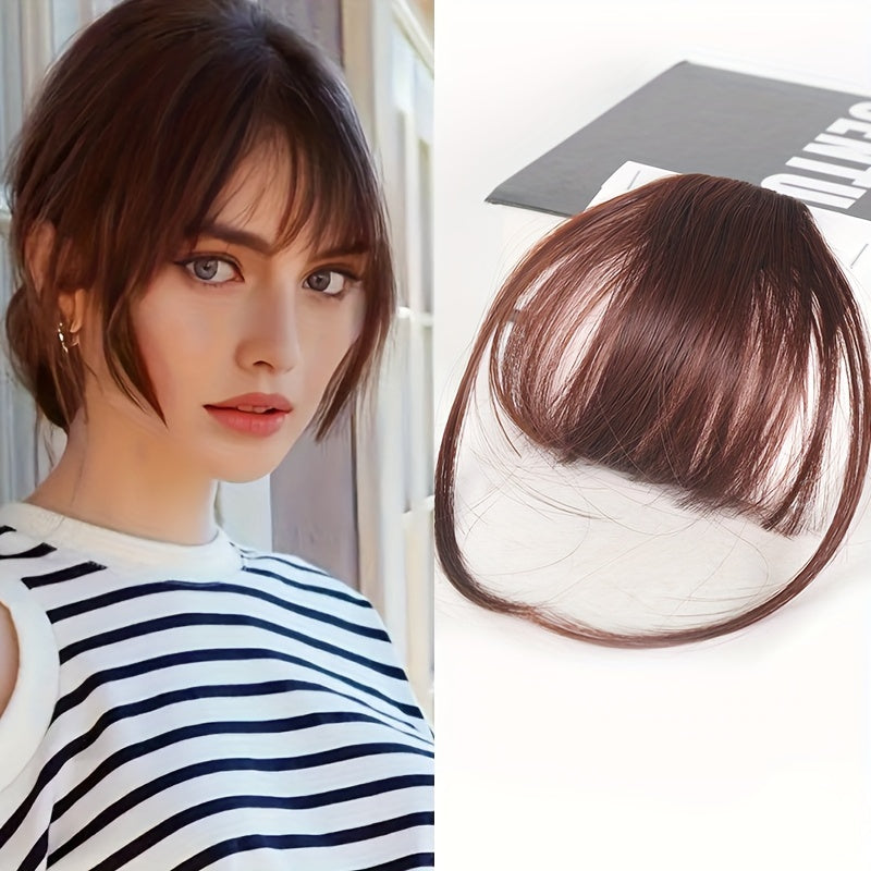 Clip-In Synthetic Bangs Wig - Natural Looking Straight Hair Fringe for Women, High-Temperature Fiber, Ideal for Cosplay and Parties, Cosplay Accessory|Clipon Fringe|Realistic Hairline, Wig Accessories