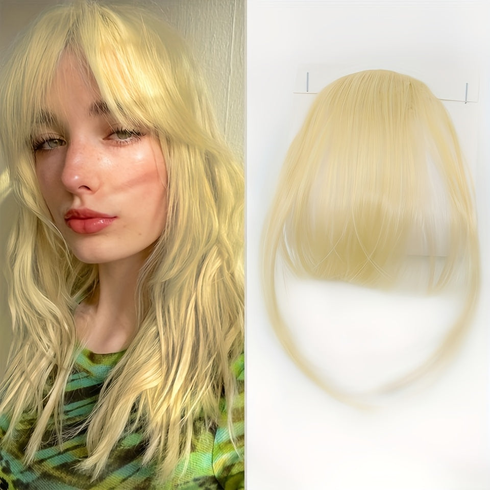 Elegant Women's Afro Curly Clip-In Hairbangs Wig - Natural Looking Kinky Dark Brown Black One-Piece Bangs, Fluffy Lengthening Hair Accessory, Comfortable & Secure Fit with Breathable Mesh