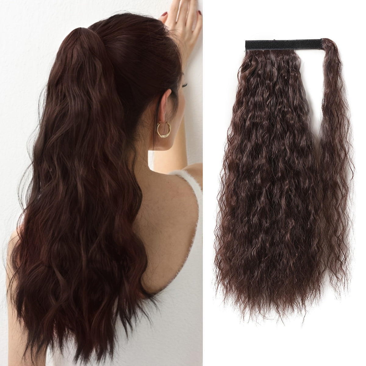 55.88 cm Jerry Curl Hair Extension - Elegant Bouncy Waves, High-Quality Heat-Resistant Fiber, Perfect for Daily Wear, Parties & Festivals, Women & Men, Versatile Hairpiece, Party Hairpiece, Festival Hairpiece, Versatile Style, Heatresistant Material