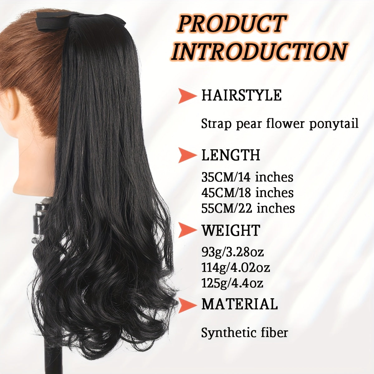 A Wavy Hairpiece with a Braided Design That Naturally Curls Around a Woman'S Ponytail.