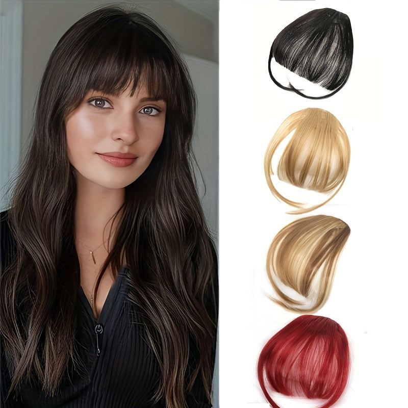 Hair Accessory Featuring Sideburns And Bangs, Wig with Clip-On Fringes, Everyday Clip for Women with Faux Bangs