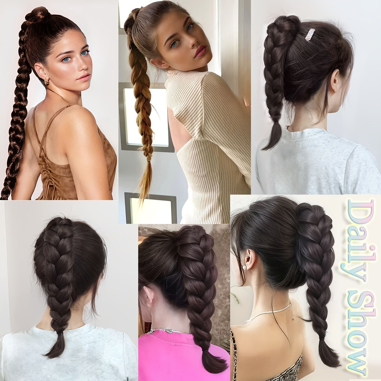 Elegant Claw-Clamp Ponytail Extension - Versatile Loose Curly Hairpiece for Women, Perfect for Parties, Weddings & Casual Attire, High-Quality Heat-Resistant Fiber, Available in Black, Brown & More Shades, Ponytail Hair Extensions