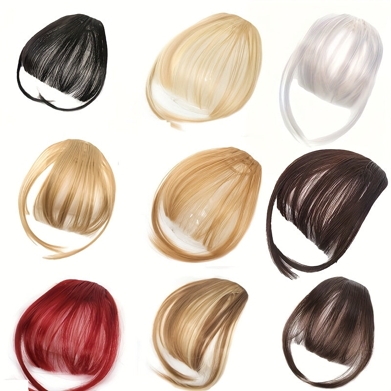 Hair Accessory Featuring Sideburns And Bangs, Wig with Clip-On Fringes, Everyday Clip for Women with Faux Bangs