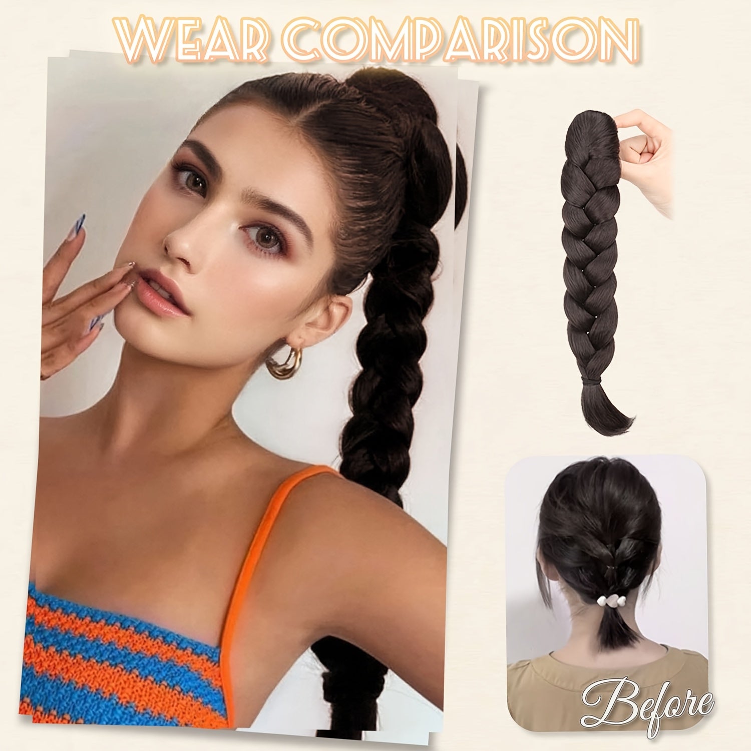 Elegant Claw-Clamp Ponytail Extension - Versatile Loose Curly Hairpiece for Women, Perfect for Parties, Weddings & Casual Attire, High-Quality Heat-Resistant Fiber, Available in Black, Brown & More Shades, Ponytail Hair Extensions