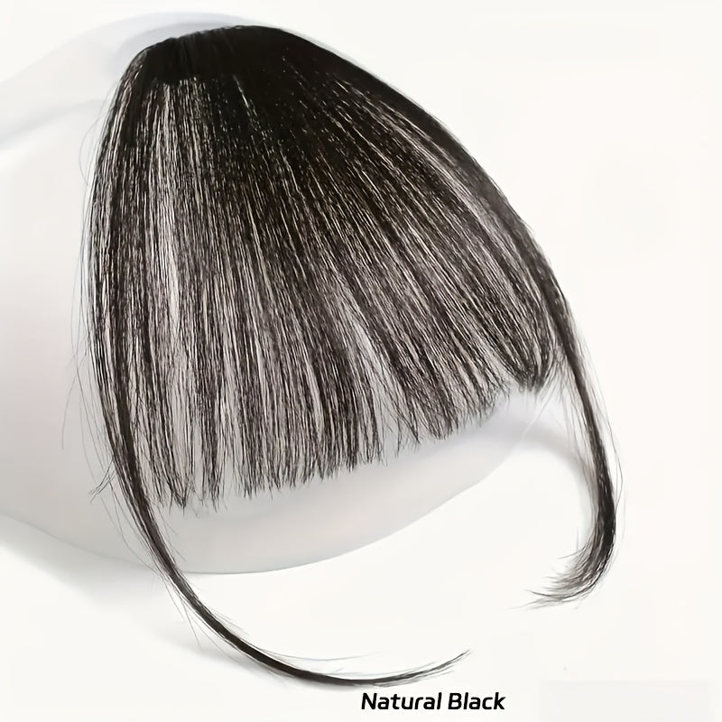 1pc Clip-In Hair Bangs for Women - Natural Look, Loose Waves, Multi-Color Options, High-Temperature Fiber, Versatile Style Accessory for All Hair Types