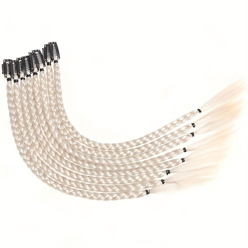 8pcs Set, 22-inch Y2K Style Women'S Twisted Braids, High Temperature Fiber, Hair Extensions for Daily Use & Special Occasions