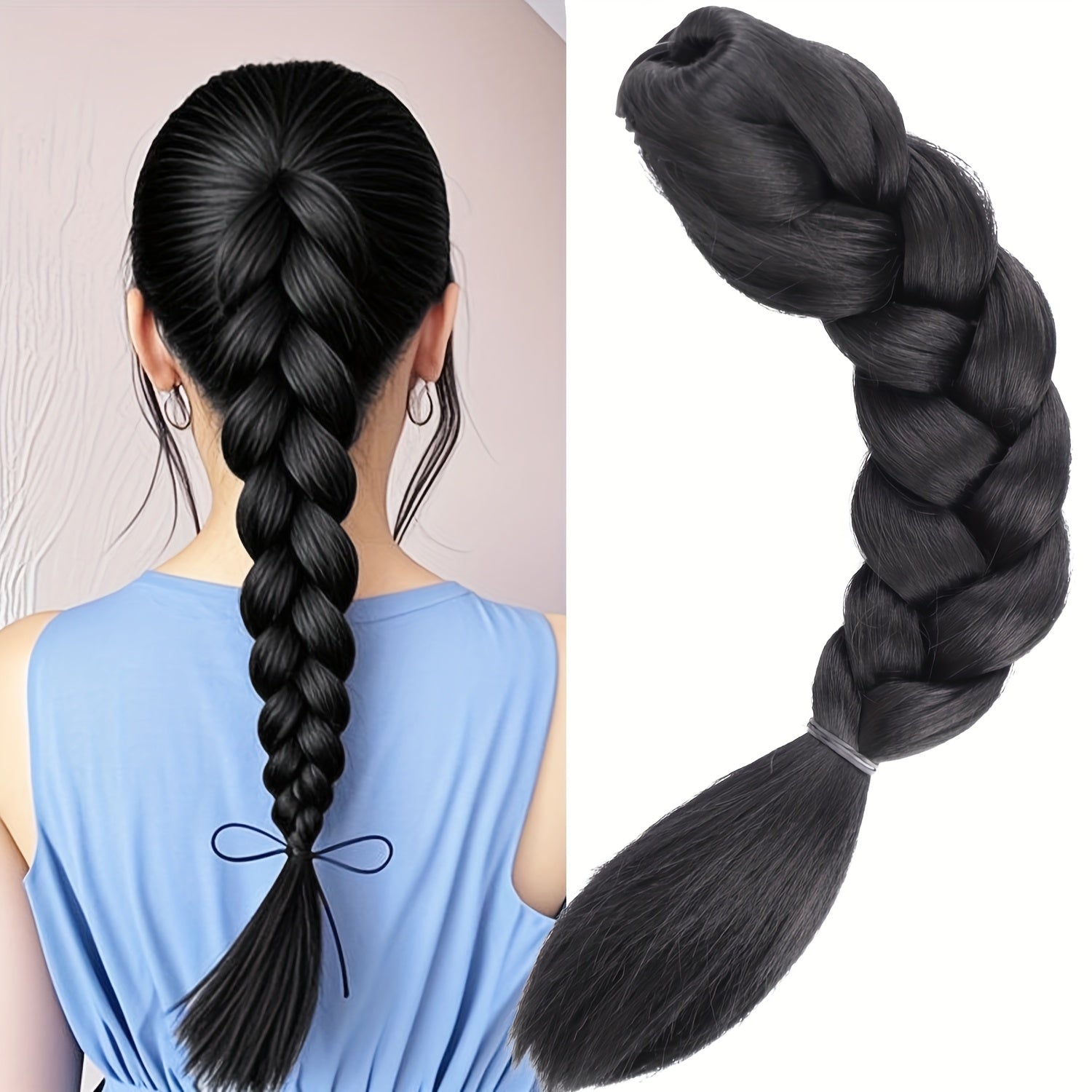 Braided Ponytail Extension Claw Clip Ponytail Synthetic Extension Halloween