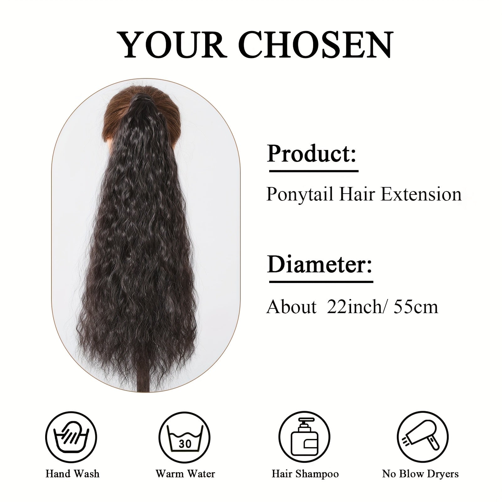 55.88 cm Jerry Curl Hair Extension - Elegant Bouncy Waves, High-Quality Heat-Resistant Fiber, Perfect for Daily Wear, Parties & Festivals, Women & Men, Versatile Hairpiece, Party Hairpiece, Festival Hairpiece, Versatile Style, Heatresistant Material