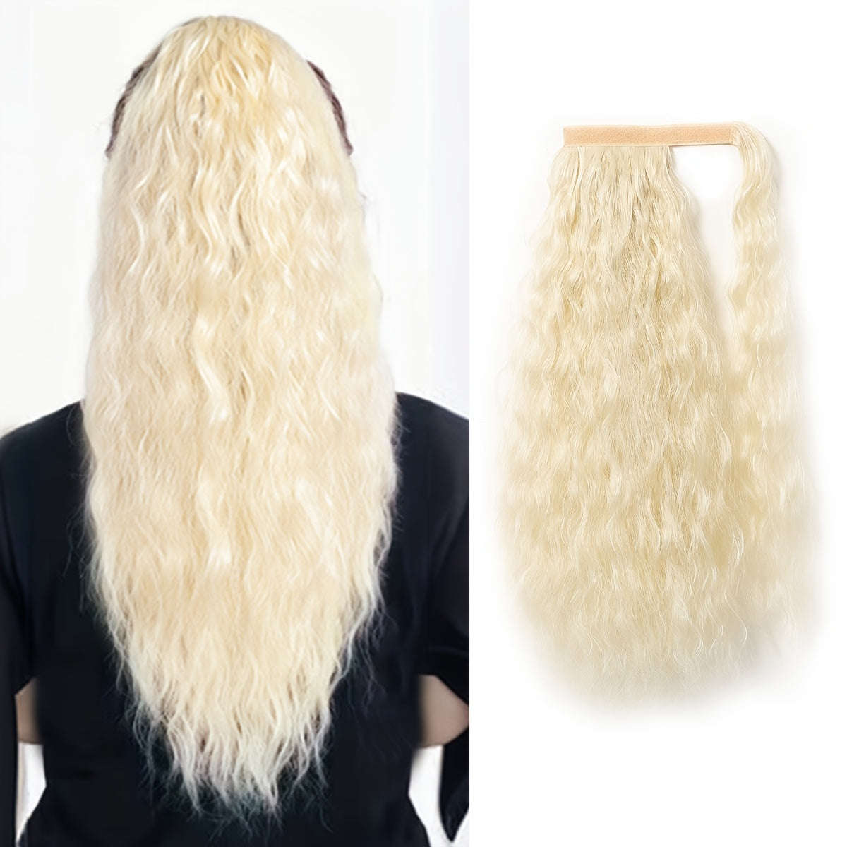 55.88 cm Jerry Curl Hair Extension - Elegant Bouncy Waves, High-Quality Heat-Resistant Fiber, Perfect for Daily Wear, Parties & Festivals, Women & Men, Versatile Hairpiece, Party Hairpiece, Festival Hairpiece, Versatile Style, Heatresistant Material