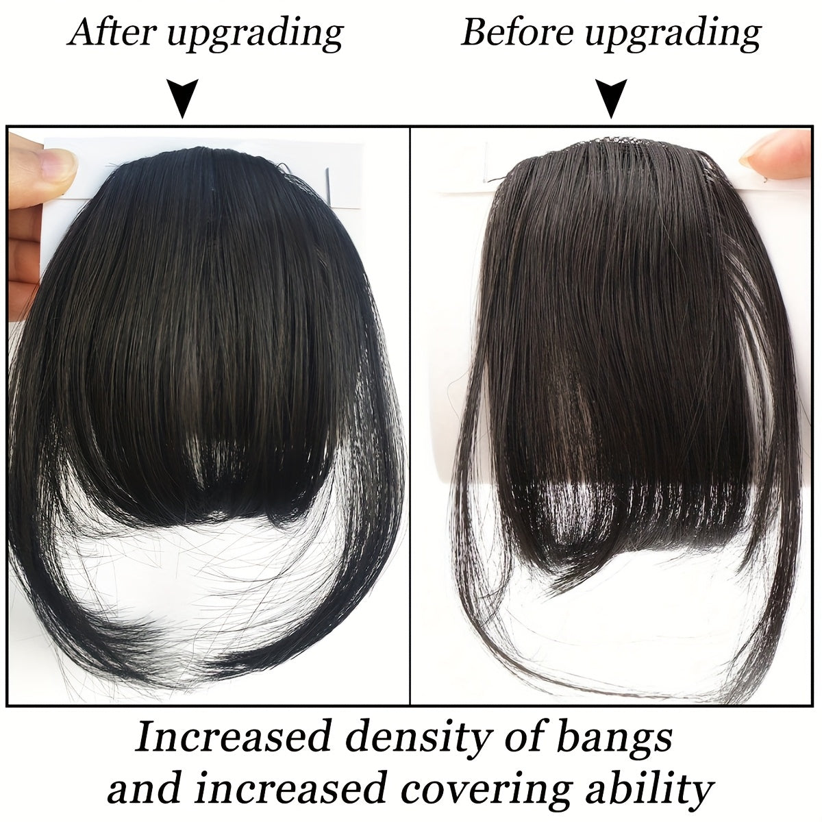 1pc Clip In Bangs Front Neat Bangs Hairpiece Synthetic Fake False Hair Piece Bangs Hairpiece Clip In Hair Extensions for Women Girls Black Brown Golden Gray Heat Resistant Suitable for Daily Wear Cosplay Music Festivals Parties Holidays