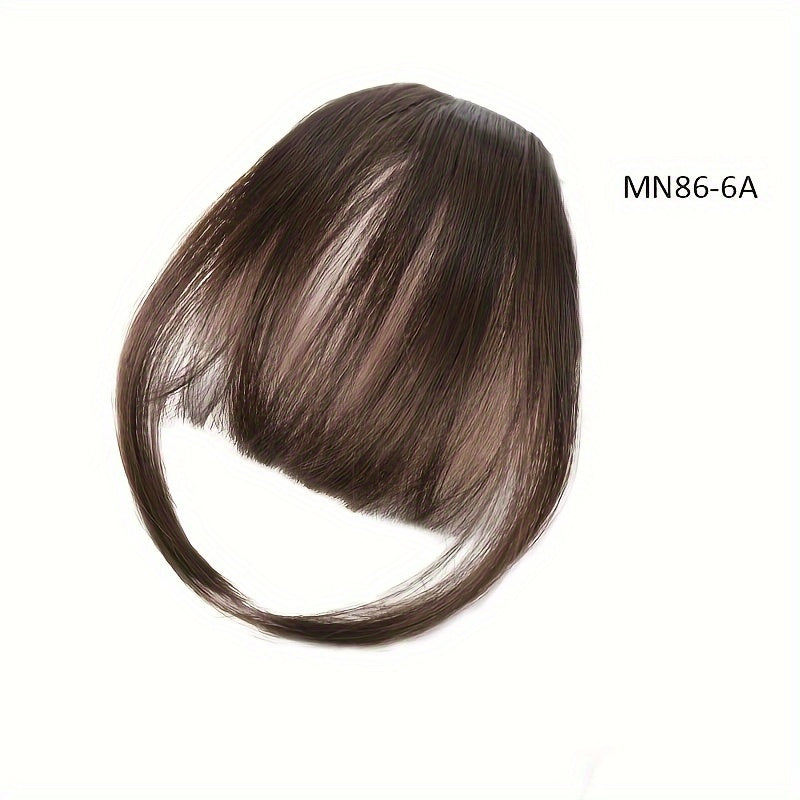 Elegant Women's Afro Curly Clip-In Hairbangs Wig - Natural Looking Kinky Dark Brown Black One-Piece Bangs, Fluffy Lengthening Hair Accessory, Comfortable & Secure Fit with Breathable Mesh